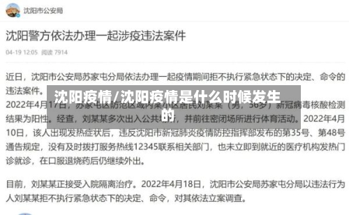 沈阳疫情/沈阳疫情是什么时候发生的