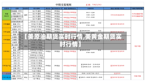 【美原油期货实时行情,美黄金期货实时行情】