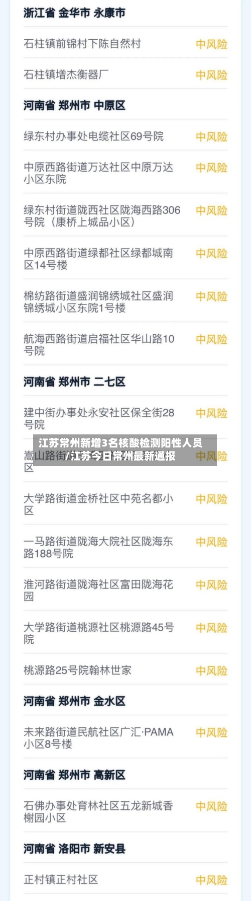 江苏常州新增3名核酸检测阳性人员/江苏今日常州最新通报-第2张图片
