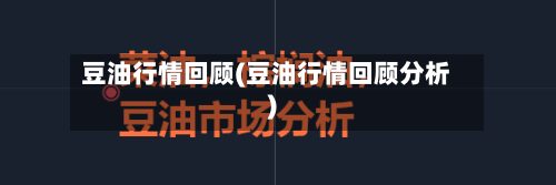 豆油行情回顾(豆油行情回顾分析)