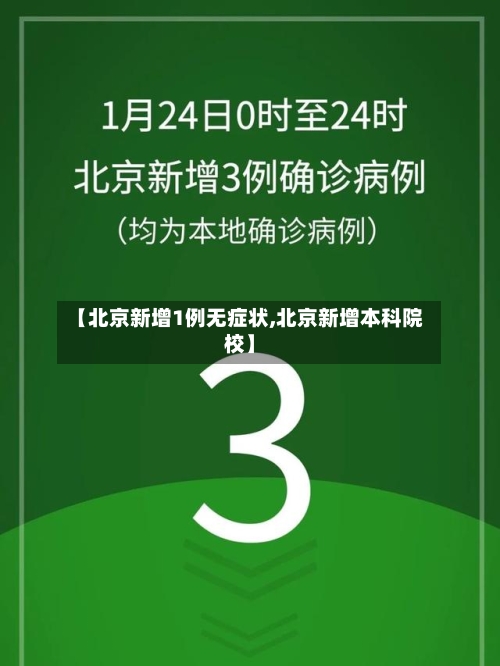 【北京新增1例无症状,北京新增本科院校】-第2张图片