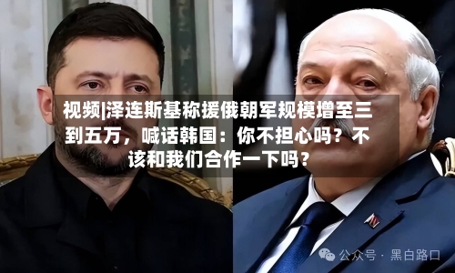 视频|泽连斯基称援俄朝军规模增至三到五万	，喊话韩国：你不担心吗？不该和我们合作一下吗？-第2张图片