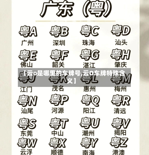 【云o是哪里的车牌号,云O车牌特殊含义】