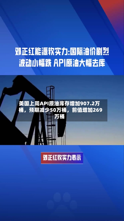美国上周API原油库存增加907.2万桶	，预期减少50万桶，前值增加269万桶-第2张图片