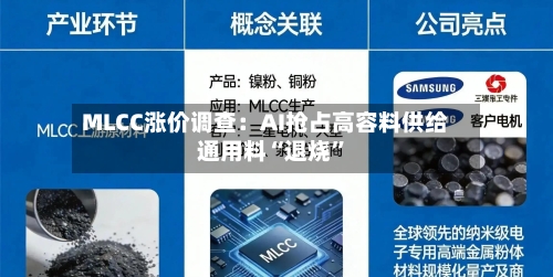 MLCC涨价调查：AI抢占高容料供给 通用料“退烧	”-第3张图片
