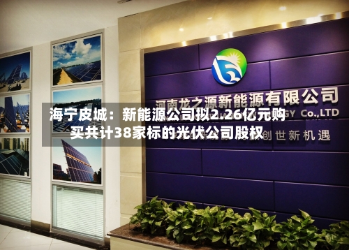 海宁皮城：新能源公司拟2.26亿元购买共计38家标的光伏公司股权