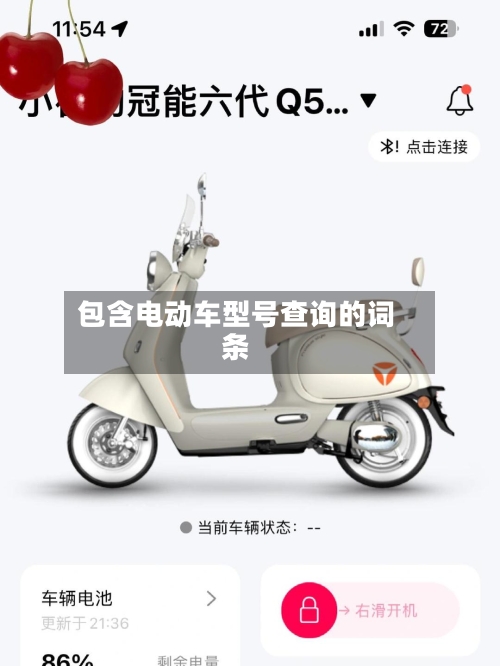 包含电动车型号查询的词条