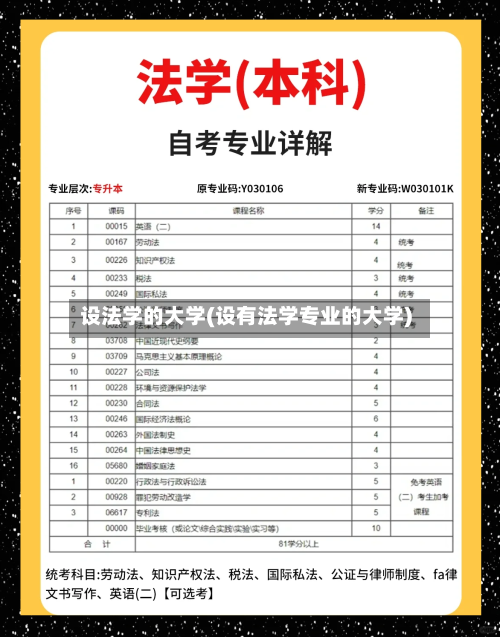 设法学的大学(设有法学专业的大学)