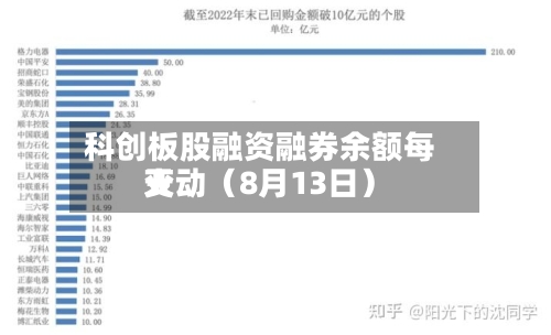 科创板股融资融券余额每天变动（8月13日）-第2张图片