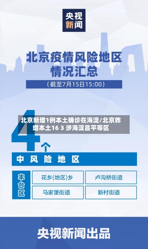 北京新增1例本土确诊在海淀/北京昨增本土16 3 涉海淀昌平等区-第2张图片