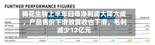 梅花生物上半年归母净利润大降六成	，产品售价下滑致营收也下滑，毛利减少12亿元-第3张图片
