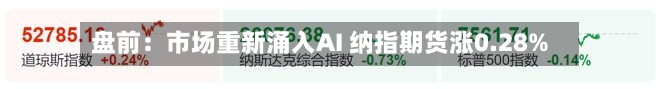 盘前：市场重新涌入AI 纳指期货涨0.28%-第1张图片