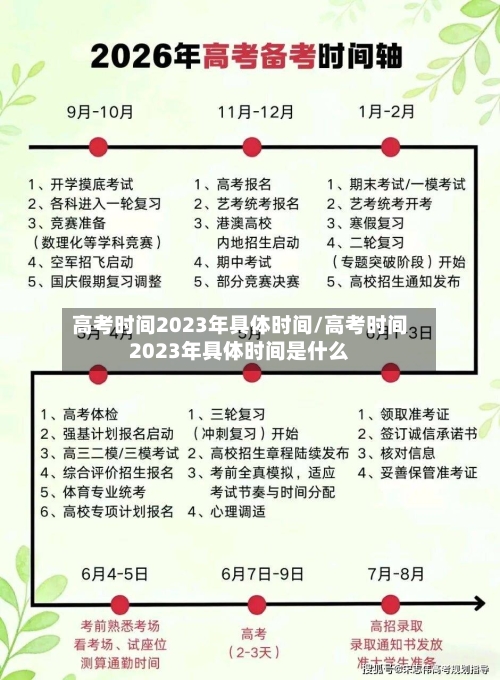 高考时间2023年具体时间/高考时间2023年具体时间是什么