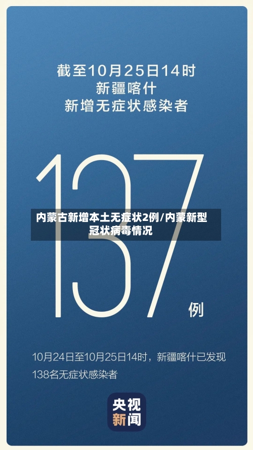 内蒙古新增本土无症状2例/内蒙新型冠状病毒情况