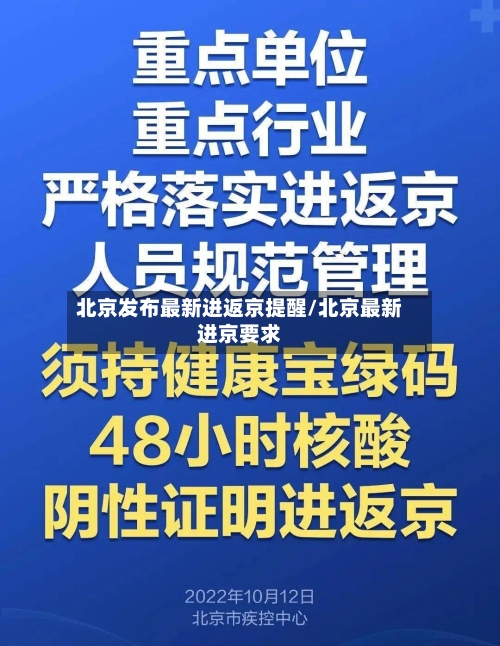 北京发布最新进返京提醒/北京最新进京要求-第3张图片