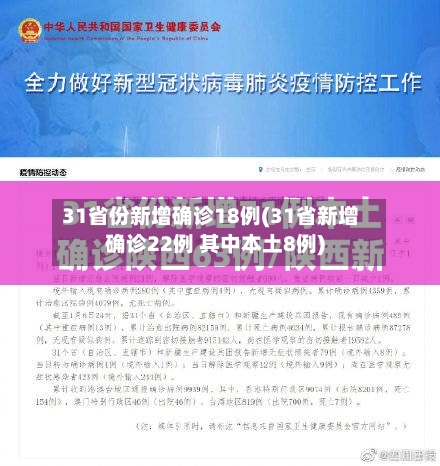 31省份新增确诊18例(31省新增确诊22例 其中本土8例)
