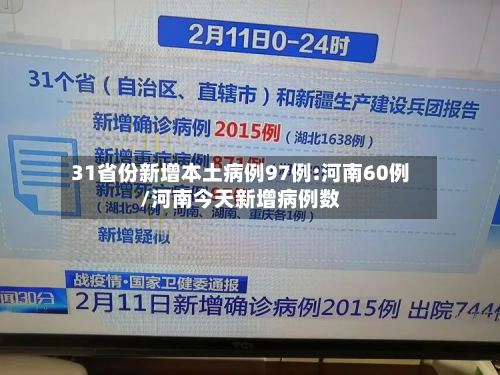 31省份新增本土病例97例:河南60例/河南今天新增病例数-第2张图片
