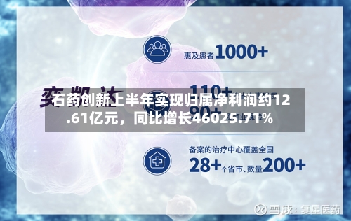 石药创新上半年实现归属净利润约12.61亿元，同比增长46025.71%-第2张图片