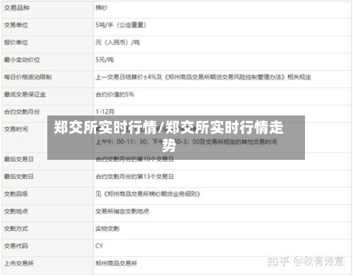 郑交所实时行情/郑交所实时行情走势-第2张图片