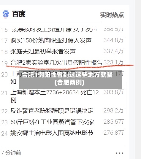 合肥1例阳性曾到过这些地方就餐(合肥两例)-第2张图片