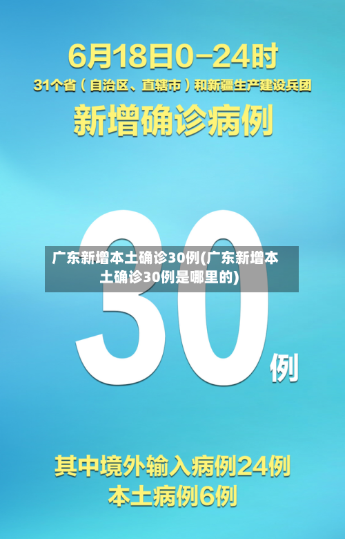 广东新增本土确诊30例(广东新增本土确诊30例是哪里的)
