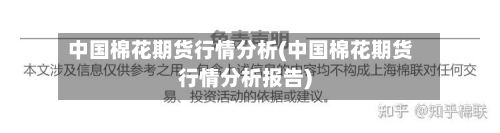 中国棉花期货行情分析(中国棉花期货行情分析报告)