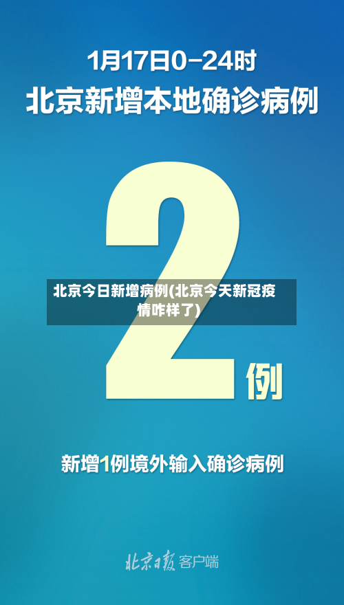 北京今日新增病例(北京今天新冠疫情咋样了)-第2张图片