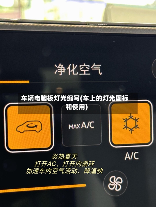 车辆电脑板灯光缩写(车上的灯光图标和使用)-第2张图片