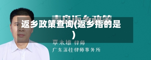 返乡政策查询(返乡指的是)-第3张图片