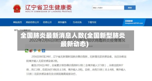 全国肺炎最新消息人数(全国新型肺炎最新动态)-第2张图片