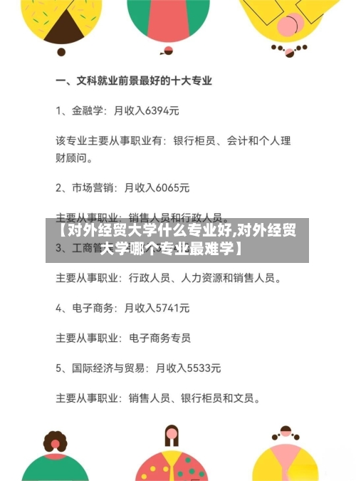 【对外经贸大学什么专业好,对外经贸大学哪个专业最难学】-第3张图片