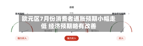 欧元区7月份消费者通胀预期小幅走低 经济预期略有改善-第2张图片